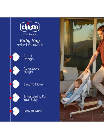Chicco Baby Hug 4-in-1 Armonia Crib, Beige - view 2, Beige