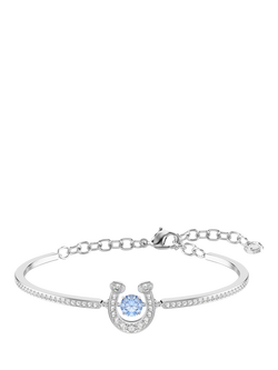 Swarovski Symbolica Horse Shoe Bangle Bracelet, Blue, Blue