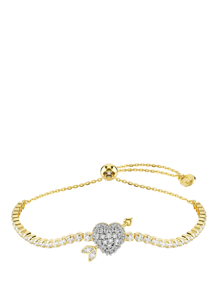 Swarovski Idyllia Crystal Heart with Arrow Bracelet, Gold, White