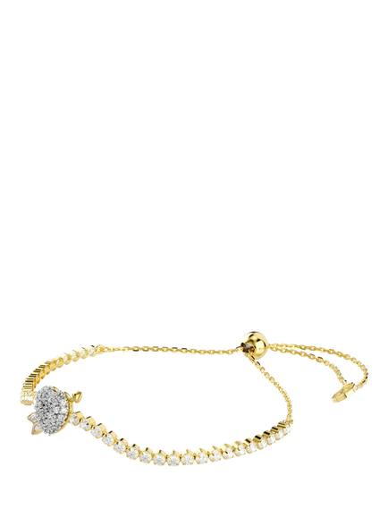 Swarovski Idyllia Crystal Heart with Arrow Bracelet, Gold - view 2, White