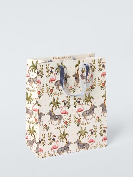 Elizabeth Scarlett Jungle Zebra Medium Gift Bag, Multi, Multi