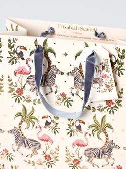 Elizabeth Scarlett Jungle Zebra Medium Gift Bag, Multi - view 2, Multi