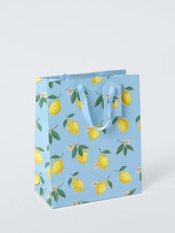 Elizabeth Scarlett Blue Lemons Medium Gift Bag, Multi, Multi