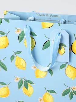 Elizabeth Scarlett Blue Lemons Medium Gift Bag, Multi - view 2, Multi