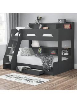 Julian Bowen Orion Triple Sleeper Bunk Bed, Grey, Grey