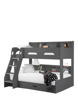 Julian Bowen Orion Triple Sleeper Bunk Bed, Grey - view 2, Grey