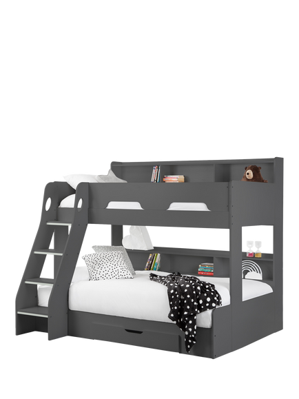 Julian Bowen Orion Triple Sleeper Bunk Bed, Grey - view 2, Grey