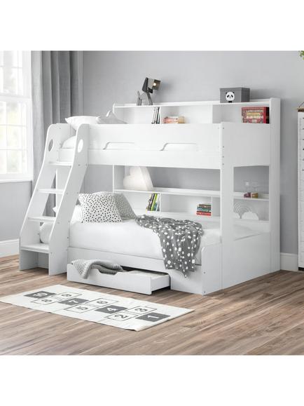 Julian Bowen Orion Triple Sleeper Bunk Bed, White, White
