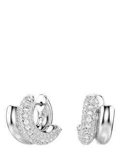 Swarovski Dextera Crystal Hoop Earrings, White, White