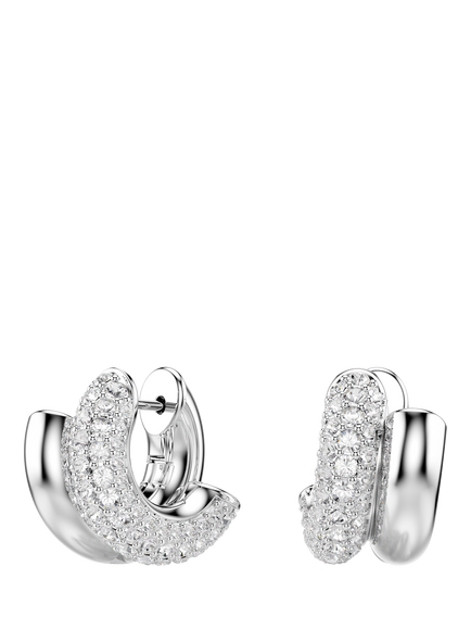 Swarovski Dextera Crystal Hoop Earrings, White, White