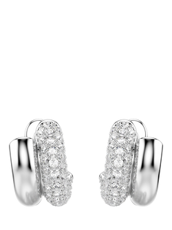 Swarovski Dextera Crystal Hoop Earrings, White - view 2, White