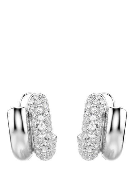 Swarovski Dextera Crystal Hoop Earrings, White - view 2, White