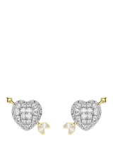 Swarovski Idyllia Crystal Heart with Arrow Stud Earrings, White