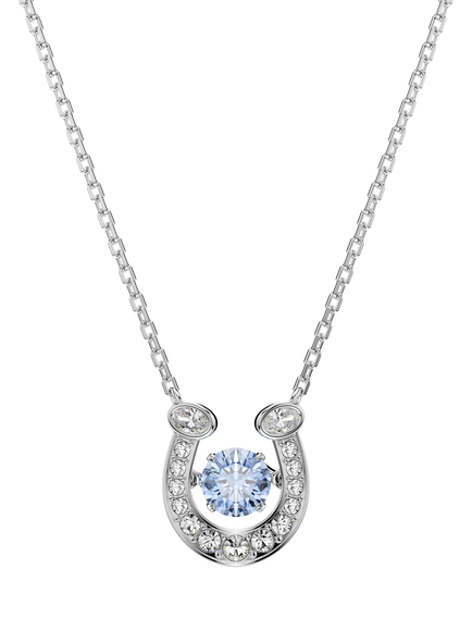 Swarovski Symbolica Horse Shoe Pendant Necklace, Blue, Blue
