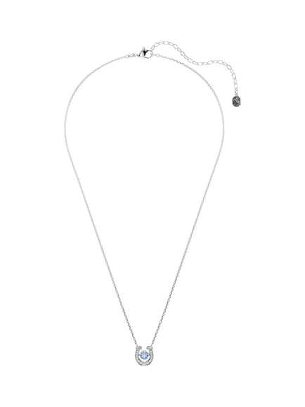Swarovski Symbolica Horse Shoe Pendant Necklace, Blue - view 2, Blue