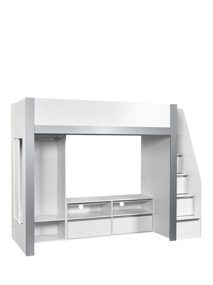 Julian Bowen Gaia High Sleeper Bed Frame, White - view 2, White