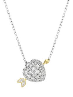 Swarovski Idyllia Crystal Heart with Arrow Pendant Necklace, White, White