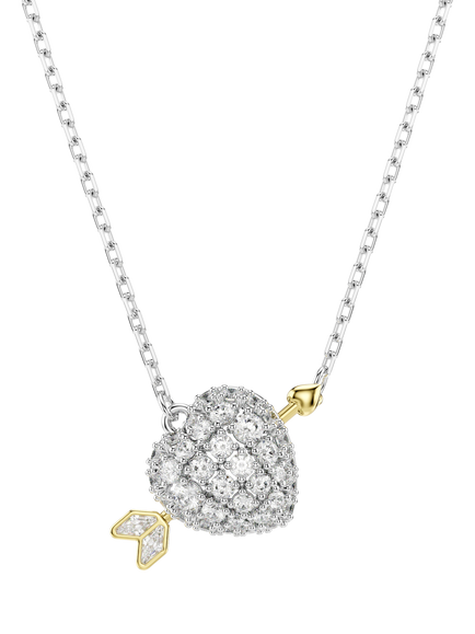 Swarovski Idyllia Crystal Heart with Arrow Pendant Necklace, White, White