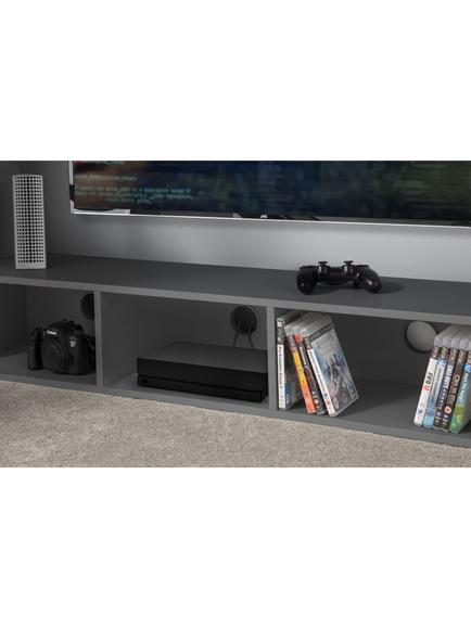 Julian Bowen Nebula Bed Frame with Desk, Grey - view 2, Grey