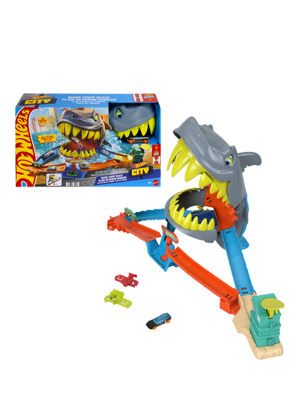 Hot Wheels City Shark Chomp Beach Playset - view 2, Multi