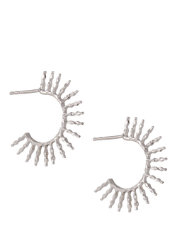 Ottoman Hands Aylin Hoop Earrings, Silver, Silver