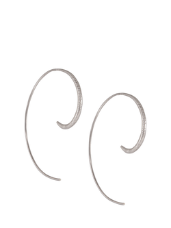 Ottoman Hands Aegina Hoop Earrings, Silver, Silver