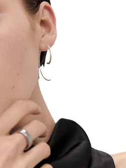 Ottoman Hands Aegina Hoop Earrings, Silver - view 2, Silver