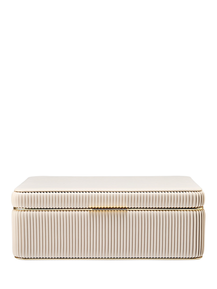 WOLF Bella Large Jewellery Box, Bone