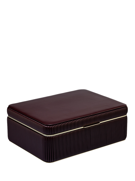 WOLF Bella Large Jewellery Box - view 2, Bordeaux