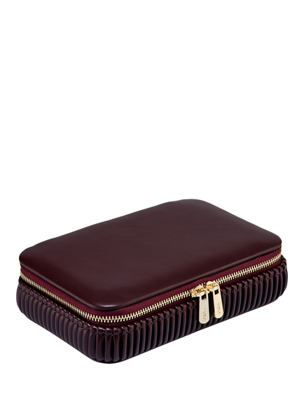 WOLF Bella Jewellery Zip Case - view 2, Bordeaux