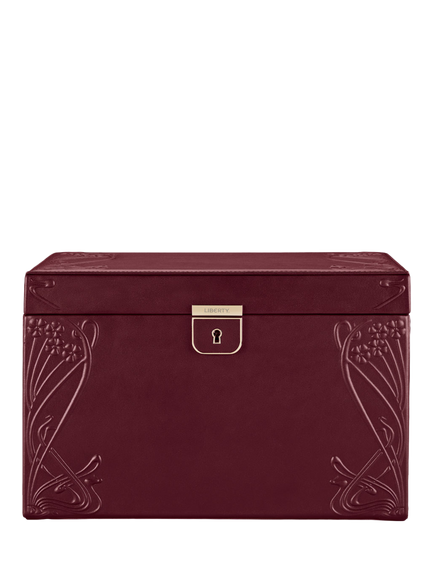 WOLF x Liberty Large Jewellery Box, Burgundy