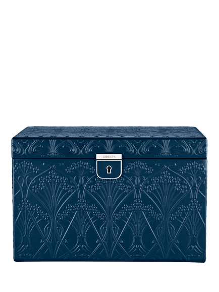 WOLF x Liberty Large Jewellery Box, Navy