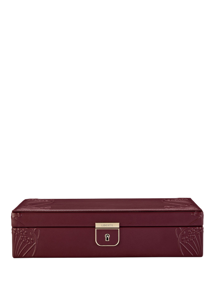 WOLF x Liberty Medium Jewellery Box, Burgundy