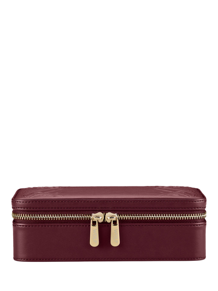 WOLF x Liberty Medium Jewellery Zip Case, Burgundy, Burgundy