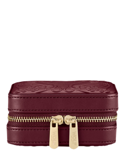 WOLF x Liberty Small Jewellery Zip Case, Burgundy
