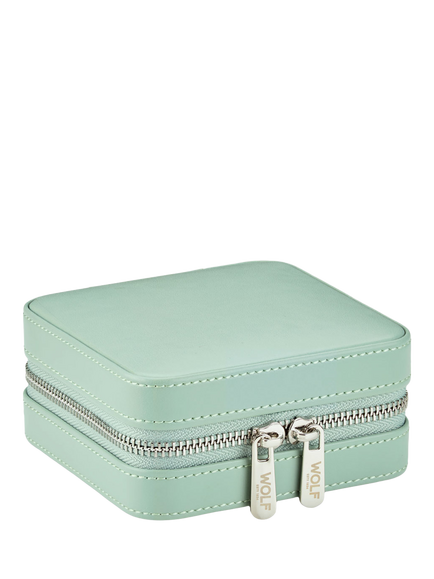 WOLF x Liberty Julia Small Jewellery Zip Case, Sage - view 2, Sage