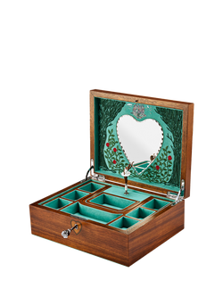 WOLF Sleeping Beauty Musical Jewellery Box, Walnut Wood Veneer, Walnut Wood