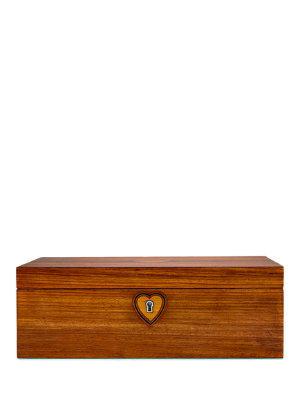 WOLF Sleeping Beauty Musical Jewellery Box, Walnut Wood Veneer - view 2, Walnut Wood