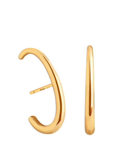 Astrid & Miyu Orbit Dome Stud Earrings, Gold, Gold