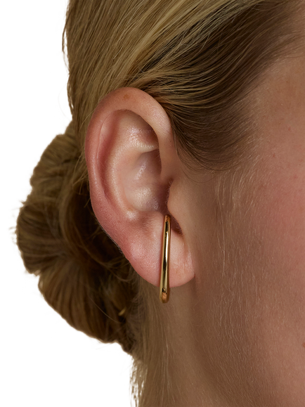 Astrid & Miyu Orbit Dome Stud Earrings, Gold - view 2, Gold