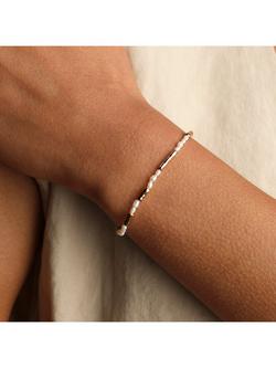 Astrid & Miyu Molten Pearl Bracelet, Gold - view 2, Yellow Gold