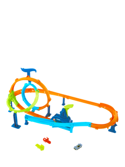 Hot Wheels Stunt Tracks Rapid Launch Cyclone Track Set - view 2, Multi