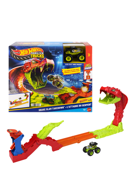 Hot Wheels Monster Trucks Snake Slam Takedown Playset - view 2, Multi