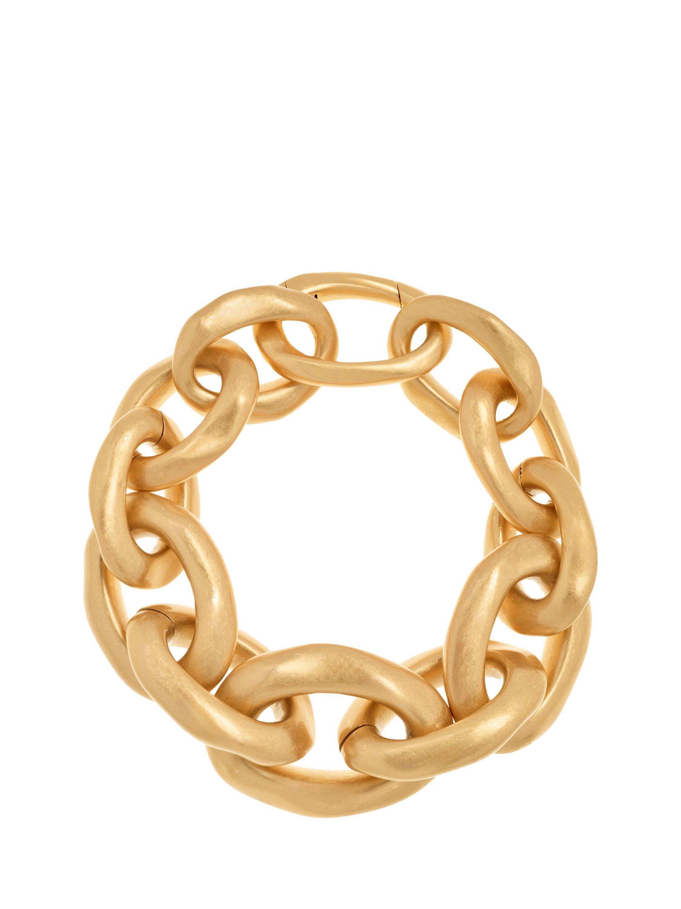 Product image 2 of 5, which shows Reiss Tyla Tumbled Chain Bracelet, Gold