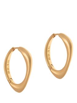 Reiss Sofia Smooth Curve Hoop Earrings, Gold, Gold