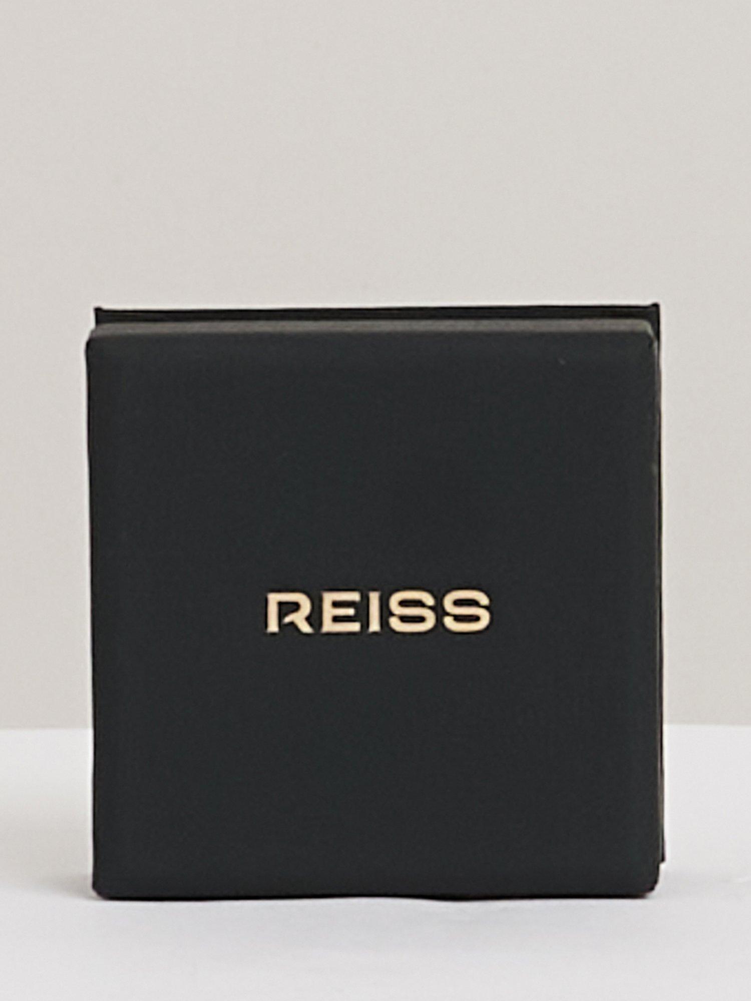 Product image 5 of 5, which shows Reiss Sofia Smooth Curve Hoop Earrings, Gold