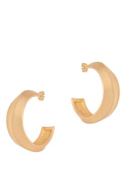 Reiss Tara Tactile Twist Hoop Earrings, Gold, Gold