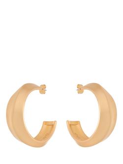 Reiss Tara Tactile Twist Hoop Earrings, Gold - view 2, Gold