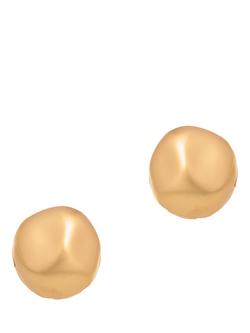 Reiss Tiara Tumbled Metal Ball Earrings, Gold, Gold