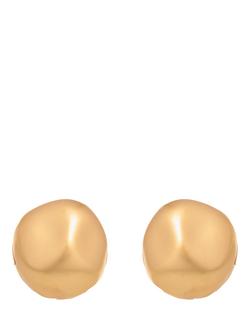 Reiss Tiara Tumbled Metal Ball Earrings, Gold - view 2, Gold